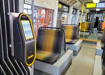 Buying tickets on the tram
