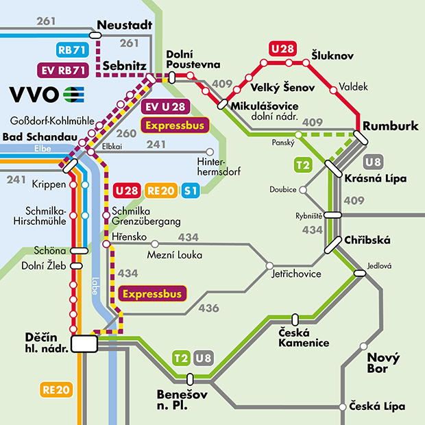 Streckengrafik f&uuml;r den Bauzustand U28